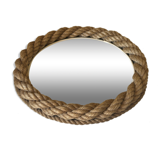 Round mirror in vintage rope 60