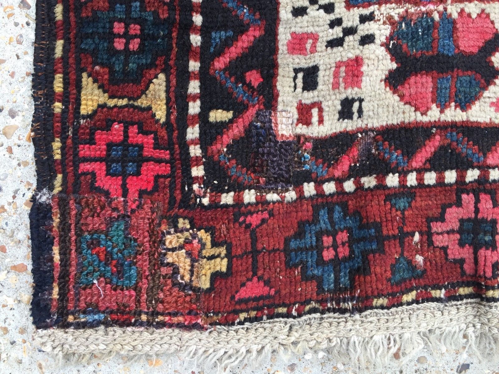 Tapis Kazak en laine oriental fait main 140x105cm