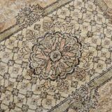 7x10 Turkish Cream & Green Persian Rug, 209x319Cm