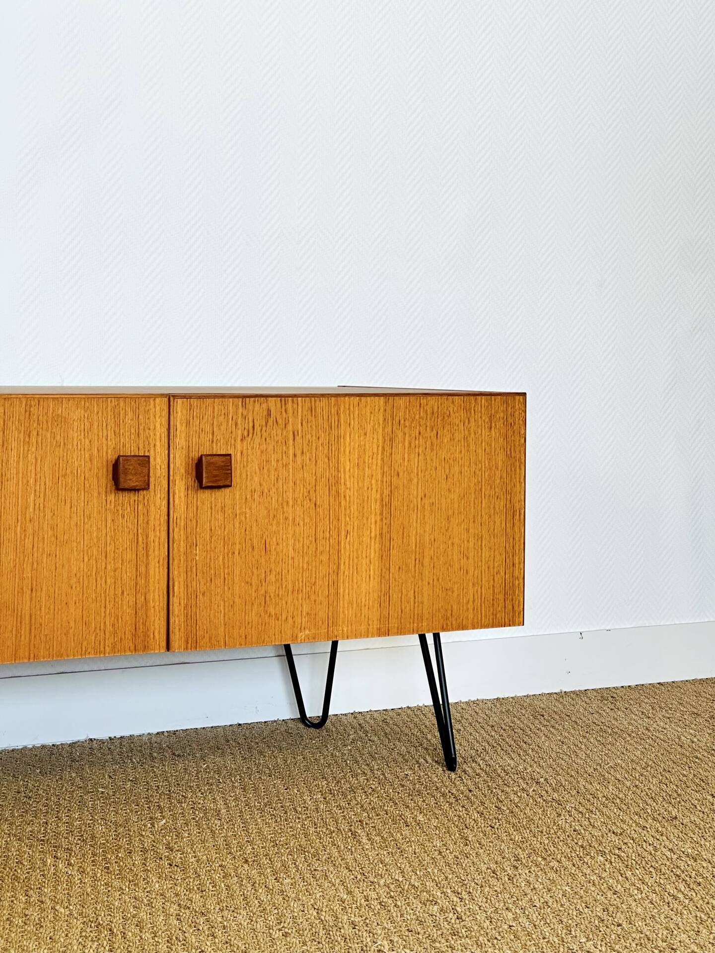 1960s minimalist Scandinavian teak sideboard
