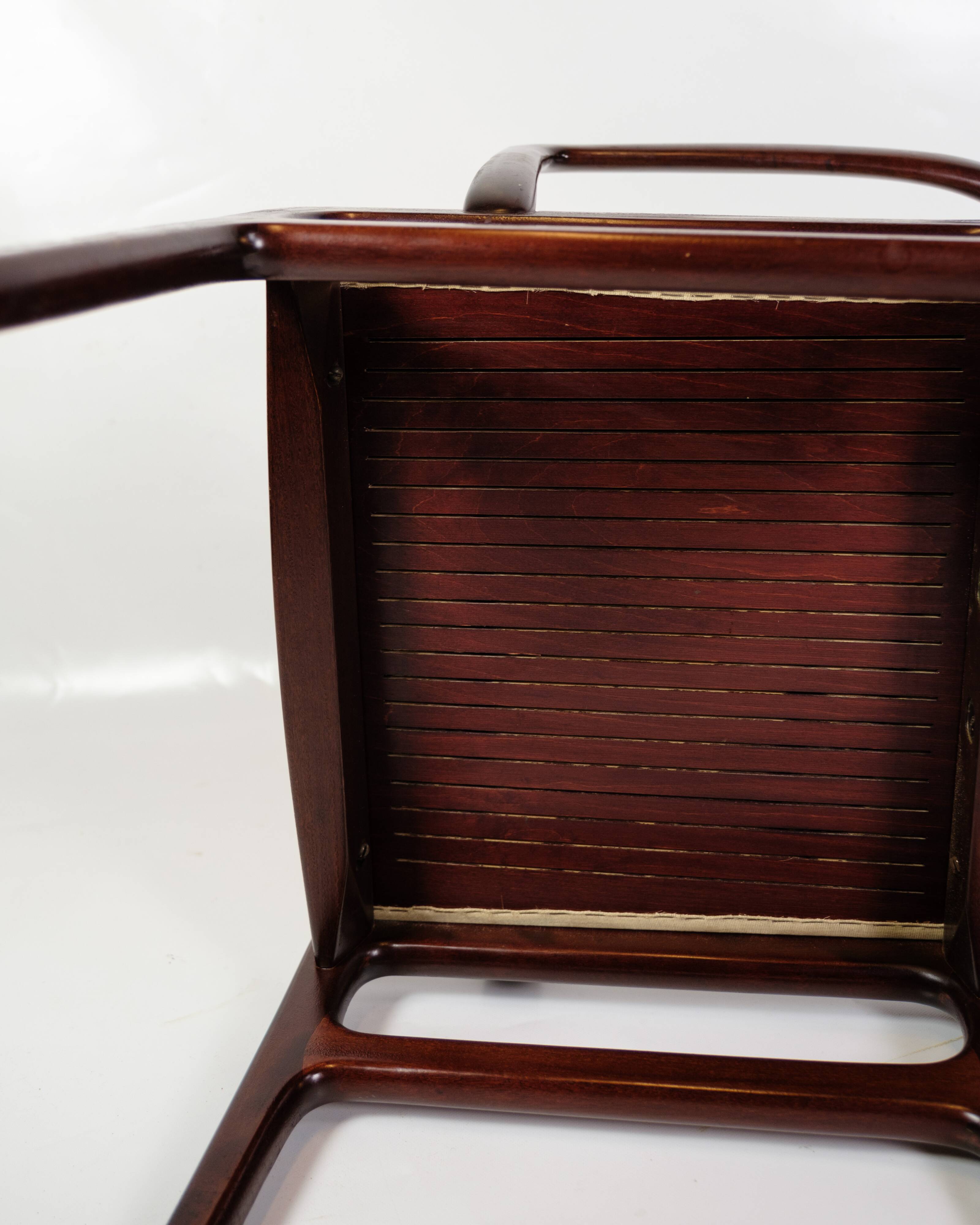 Set Of 2 Armchairs Model Runstedlund Made In Mahogany By Ole Wanscher From 1960s