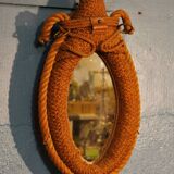 Miroir corde "Licol" 1950s 65x37cm