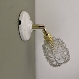 Vintage tulip wall sconce in molded glass