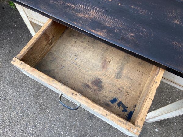 Table de ferme sapin shabby chic vintage