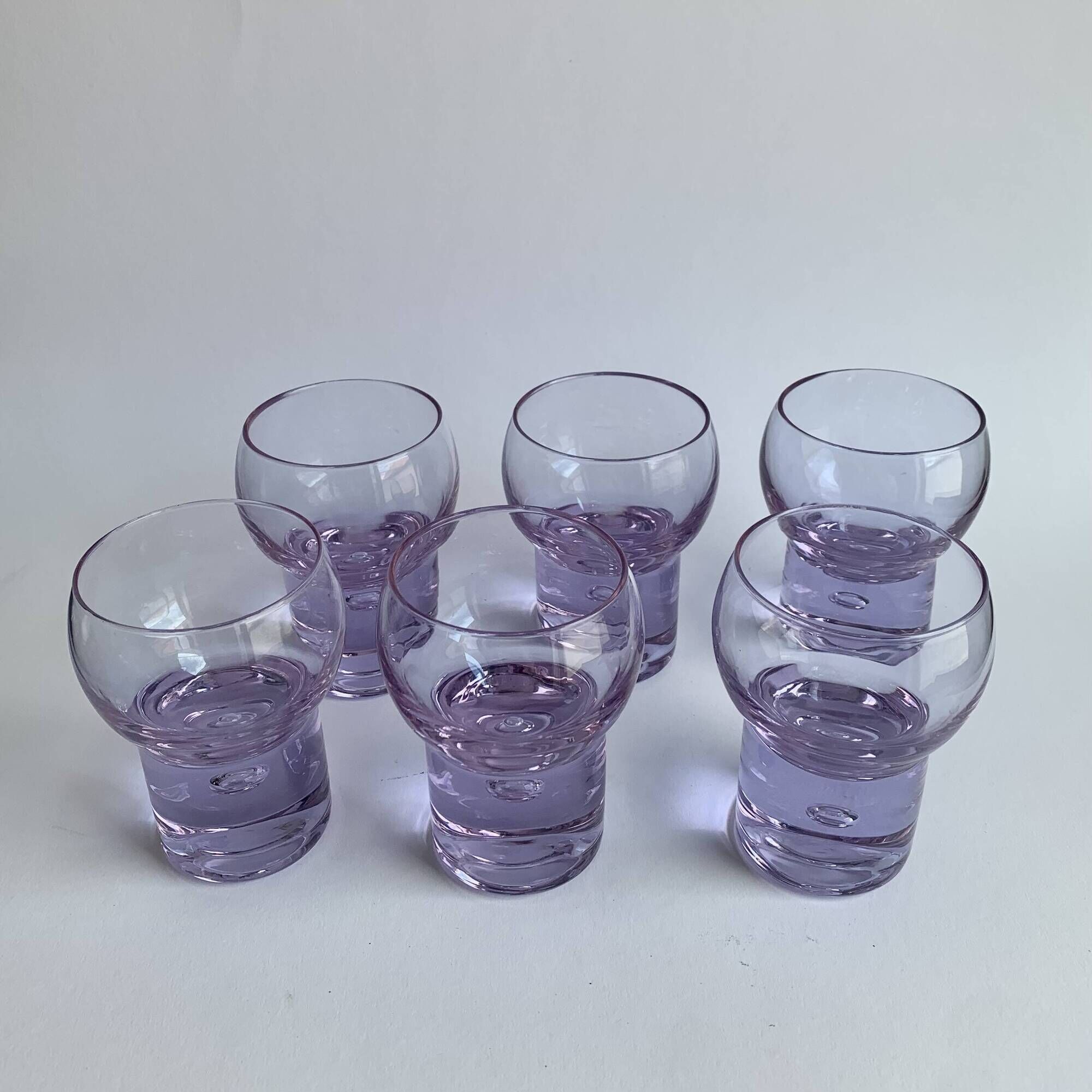 Set of 6 Alexandrit glasses designed by Sergio Asti for Arnolfo di Cambio,