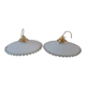 Pair of serrated opaline suspensions 40-50s