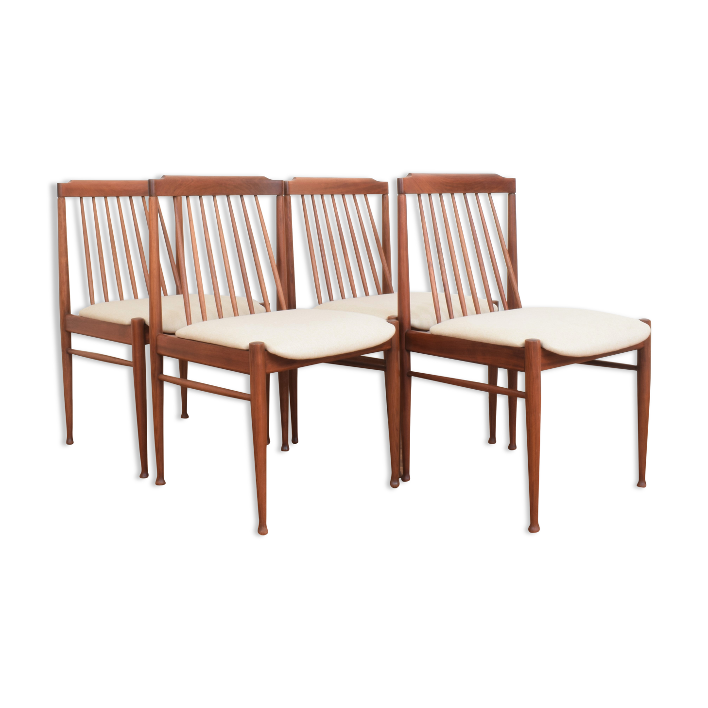 Mid-Century Danish Teak Dining Chairs, 1960s, Set of 4