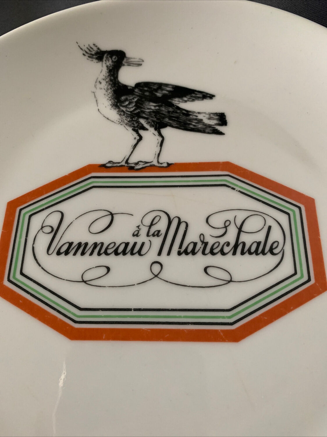Plate Vanneau à la Marechale porcelaine 'Auteuil