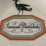 Assiette Vanneau à la Marechale porcelaine d’Auteuil