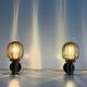 Pair of yellow glass and brass wall lights from the mid-century by N Leuchten, 1960s, Germany.