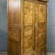 Empire period wardrobe in elm in blond oak circa 1810