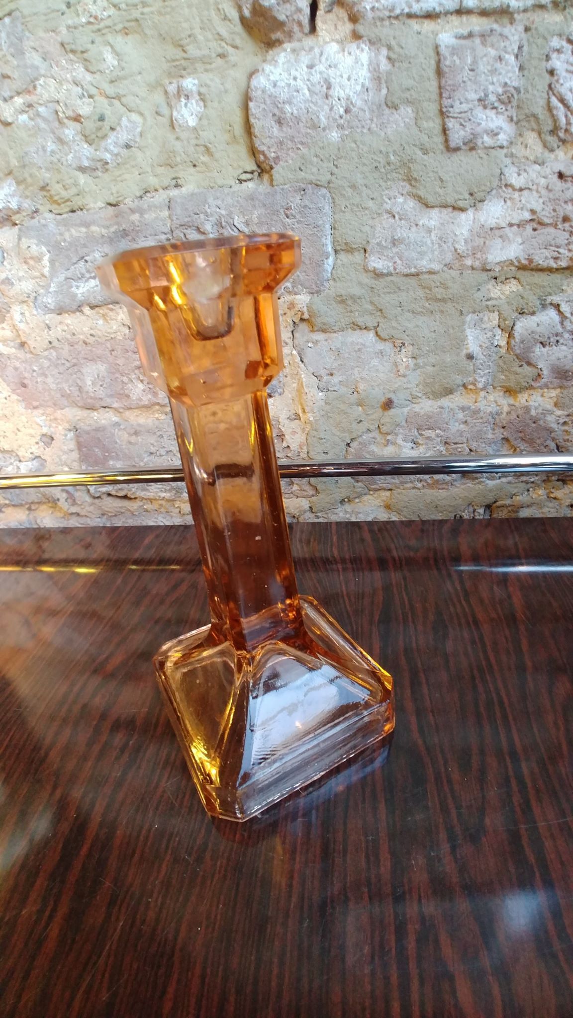 Glass candlestick