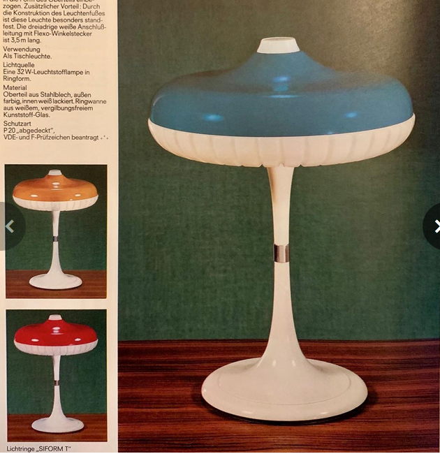 Siemens office lamp, Siform 2000, UFO, 1960-69