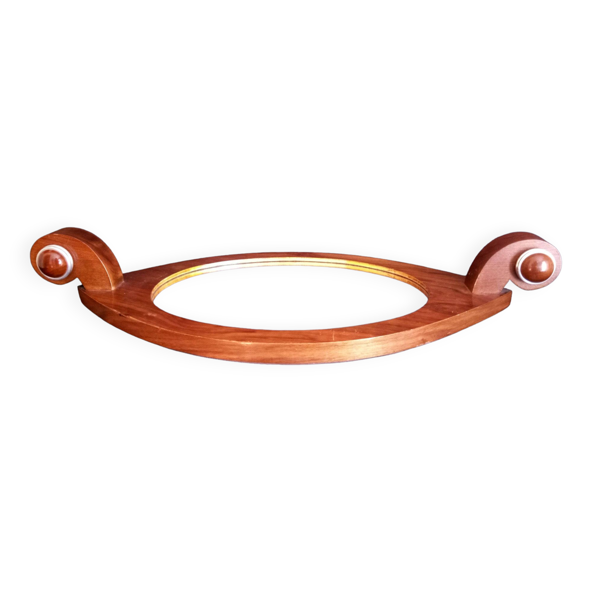 Plateau de service  miroité style Art Déco en bois, année 1930