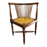 Chaise d'angle bois & paille anglais xixeme