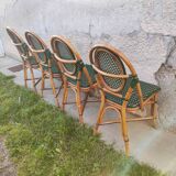4 vintage parisian bistro chairs