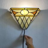 Art Deco style stained glass wall light