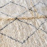 Beni Ouarain Moroccan Berber rug with black diamonds New 210 x 140 cm