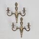 Pair of Mid-Century Gustavian Brass Wall Sconces