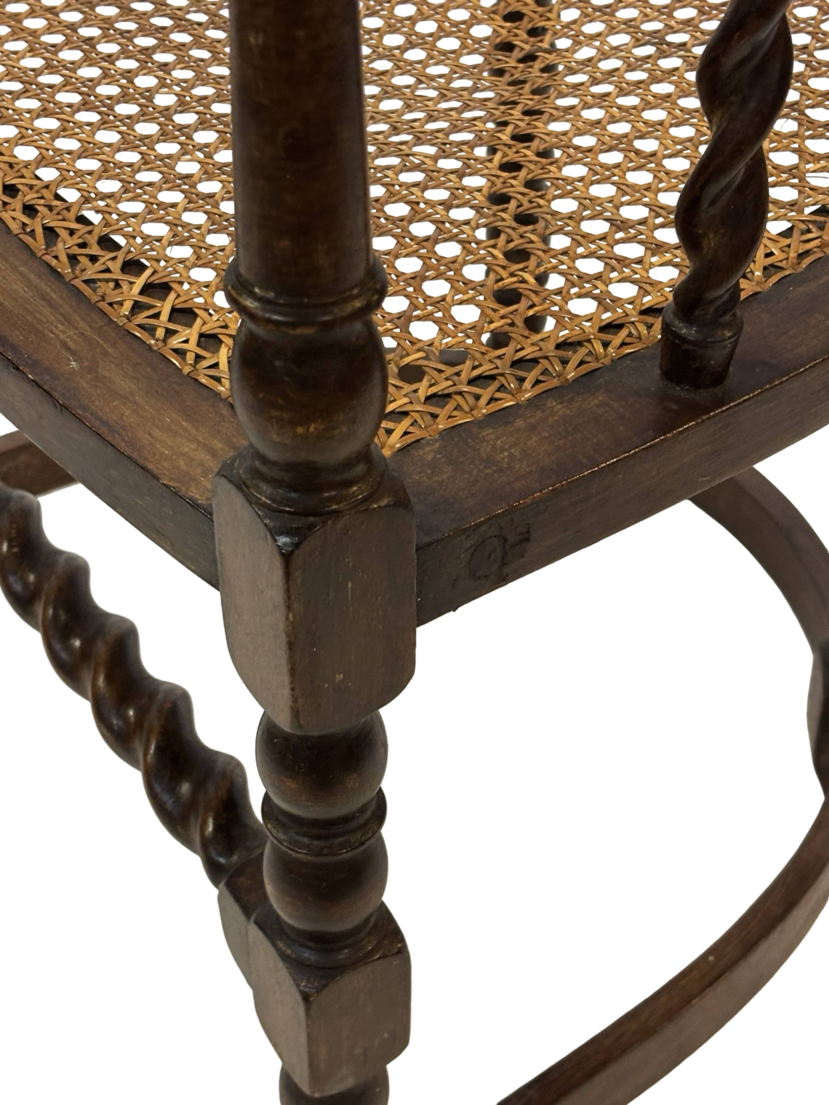 Antique Barley Twist, Rattan Seated Captains Chair easy chair Classic