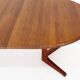 Vintage Danish round extendable dining table solid teak 1960s