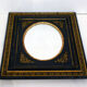 Napoleon III black oval mirror - 69x59cm