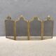 19th century Art Nouveau brass fireplace screen
