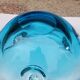 Cendrier en verre de murano de couleur bleue des années 50