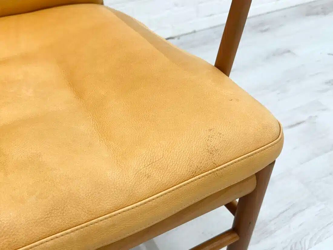 Set of 2 vintage Ole Wanscher chairs | Colonial chair | Leather