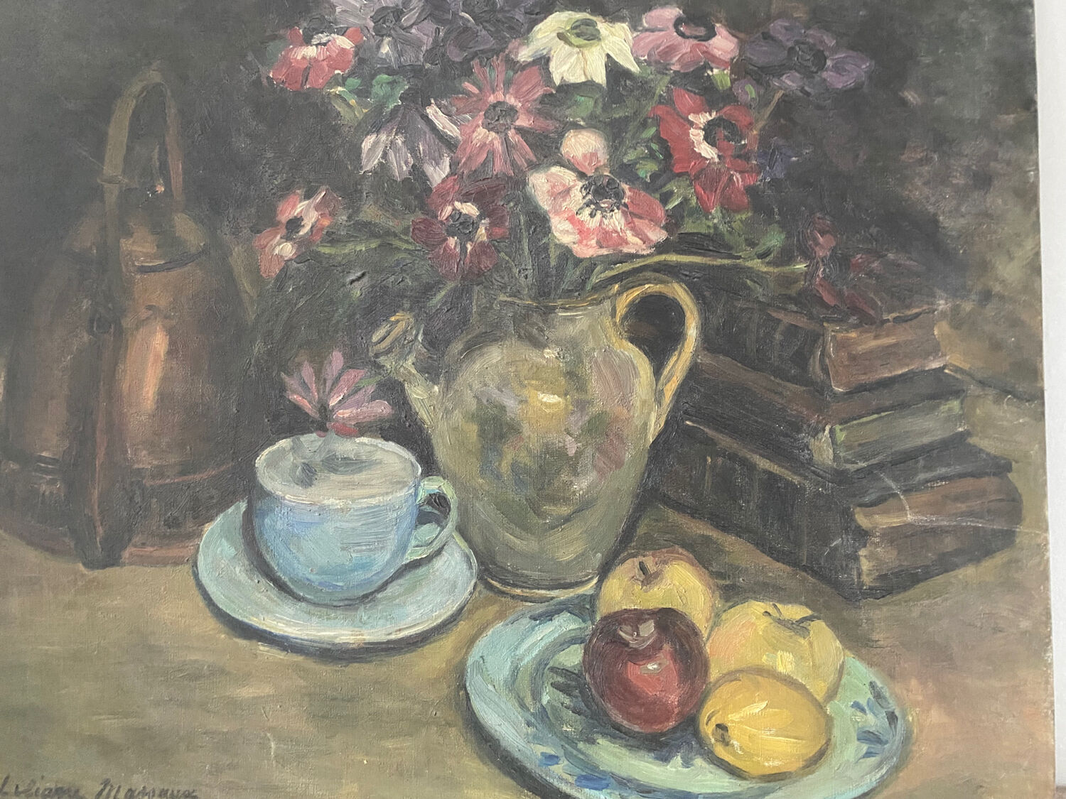 Nature morte signée Liliane Massaux
