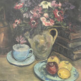 Nature morte signée Liliane Massaux