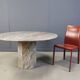 Table à manger ronde en marbre italien des années 1970