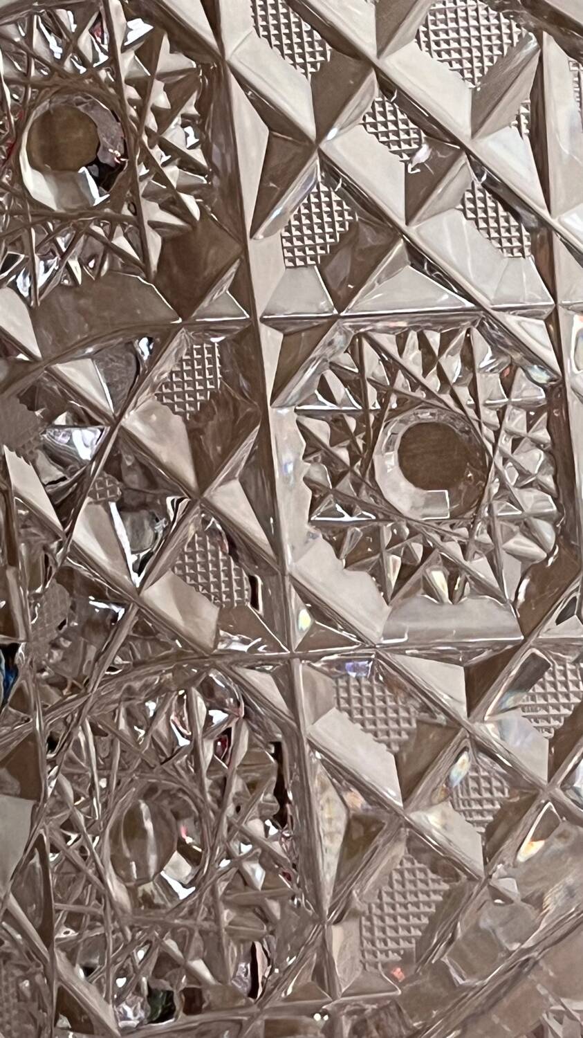 Vintage cut crystal vase