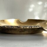 Large Vintage Solid Brass Ashtray