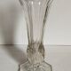 Art-Deco high foot vase in molded crystal early twentieth century