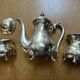 3-piece tea/coffee service in silver-plated metal by silversmith François Frionnet