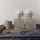Pair of vintage chiseled glass wall lights