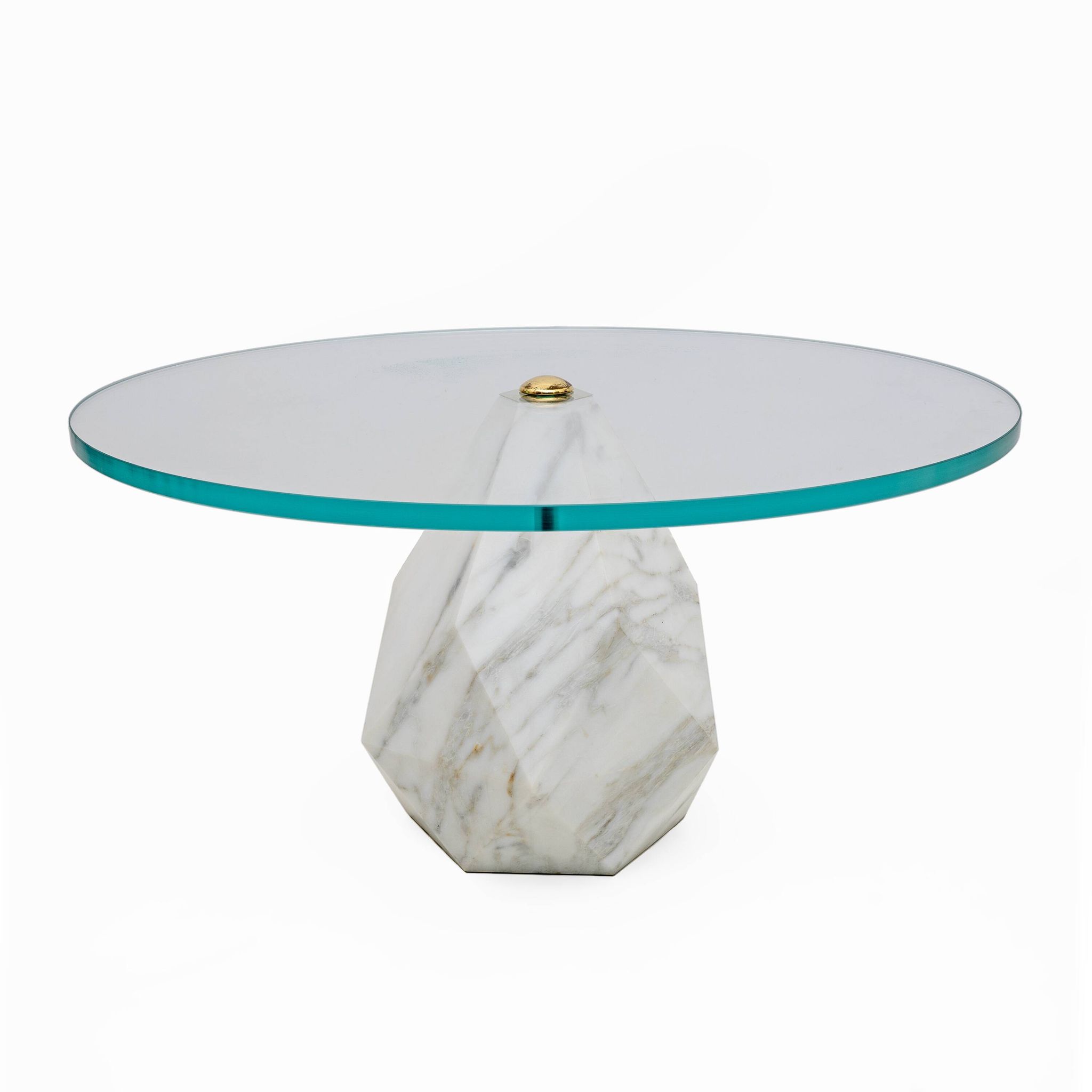 Table basse en marbre de Carrare italien moderne du milieu du siècle, années 1970, deux disponibles
