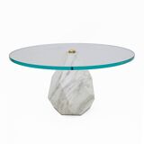 Mid Century Modern Italian Carrara Marble Coffee Table, 1970s, Two Availabl