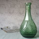 Chiseled glass decanter