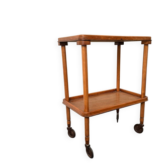 Vintage wooden serving cart – Scandinavian style, 1960s