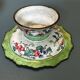 Pair of footed bowls in Canton enamel – China – floral decoration - F