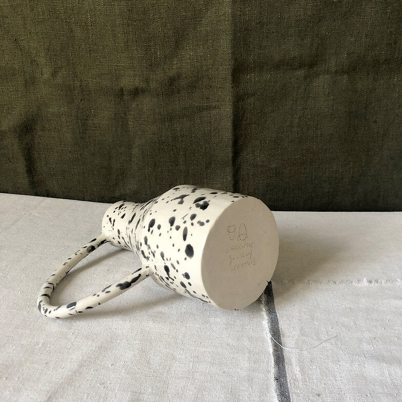 Black speckled handle vase - Cassandre Bouilly