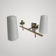 Vintage old french double wall light "maison arlus" 1950