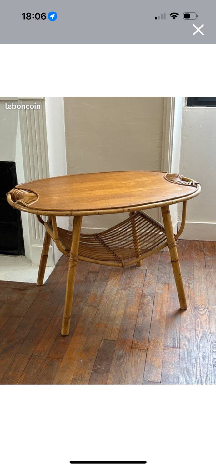 Rattan coffee table