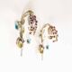 Pair of vintage Italian painted ‘toleware’ sconces