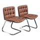 Paire de chaises en cuir par Robert Haussman
