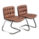 Paire de chaises en cuir par Robert Haussman