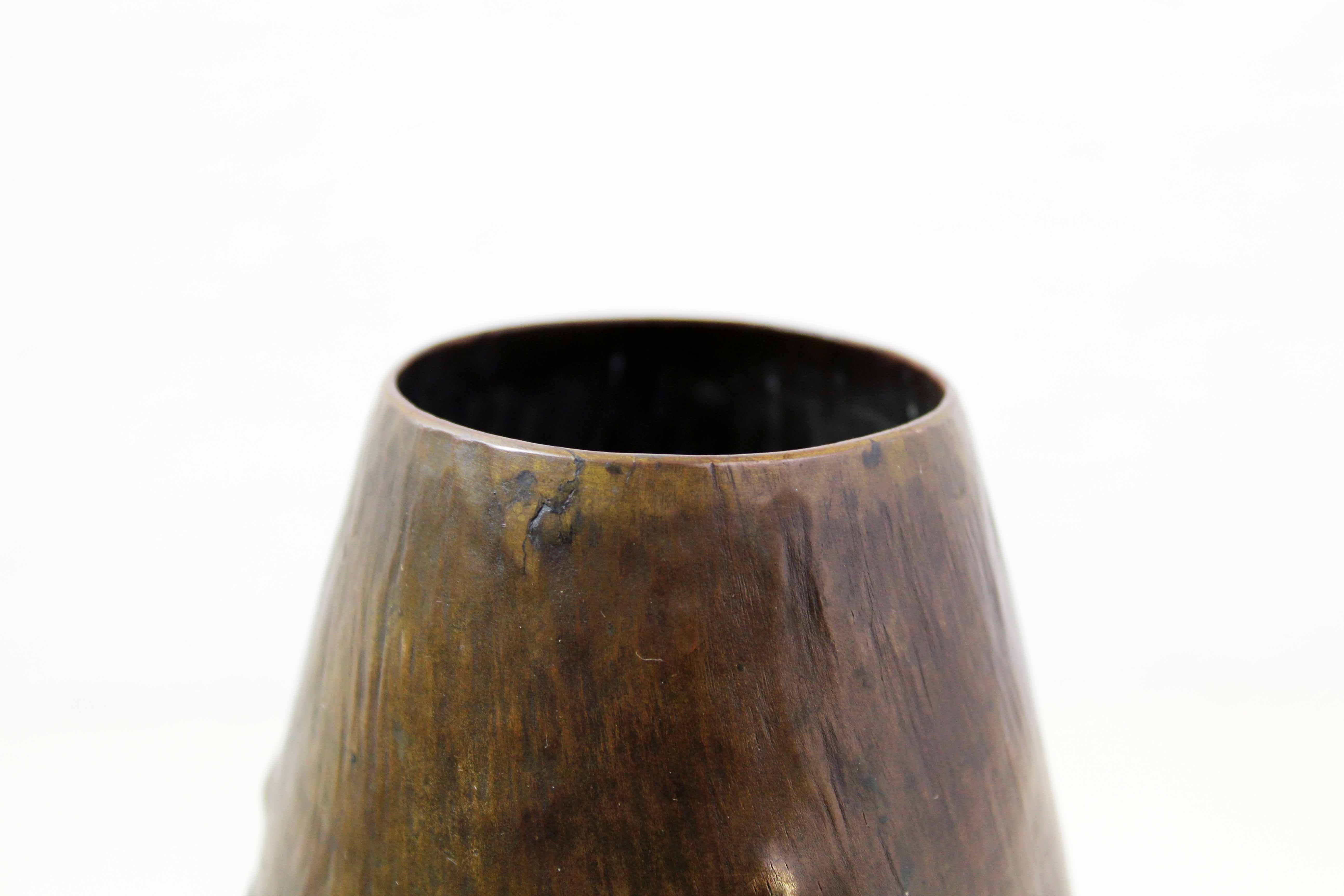 Art deco copper vase
