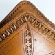 Wall-mounted letter holder, antique carved wood, folk art.